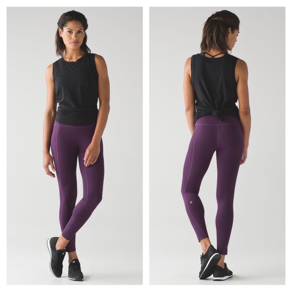 Lululemon Like Nothing 7/8 Tight in Darkest Magenta